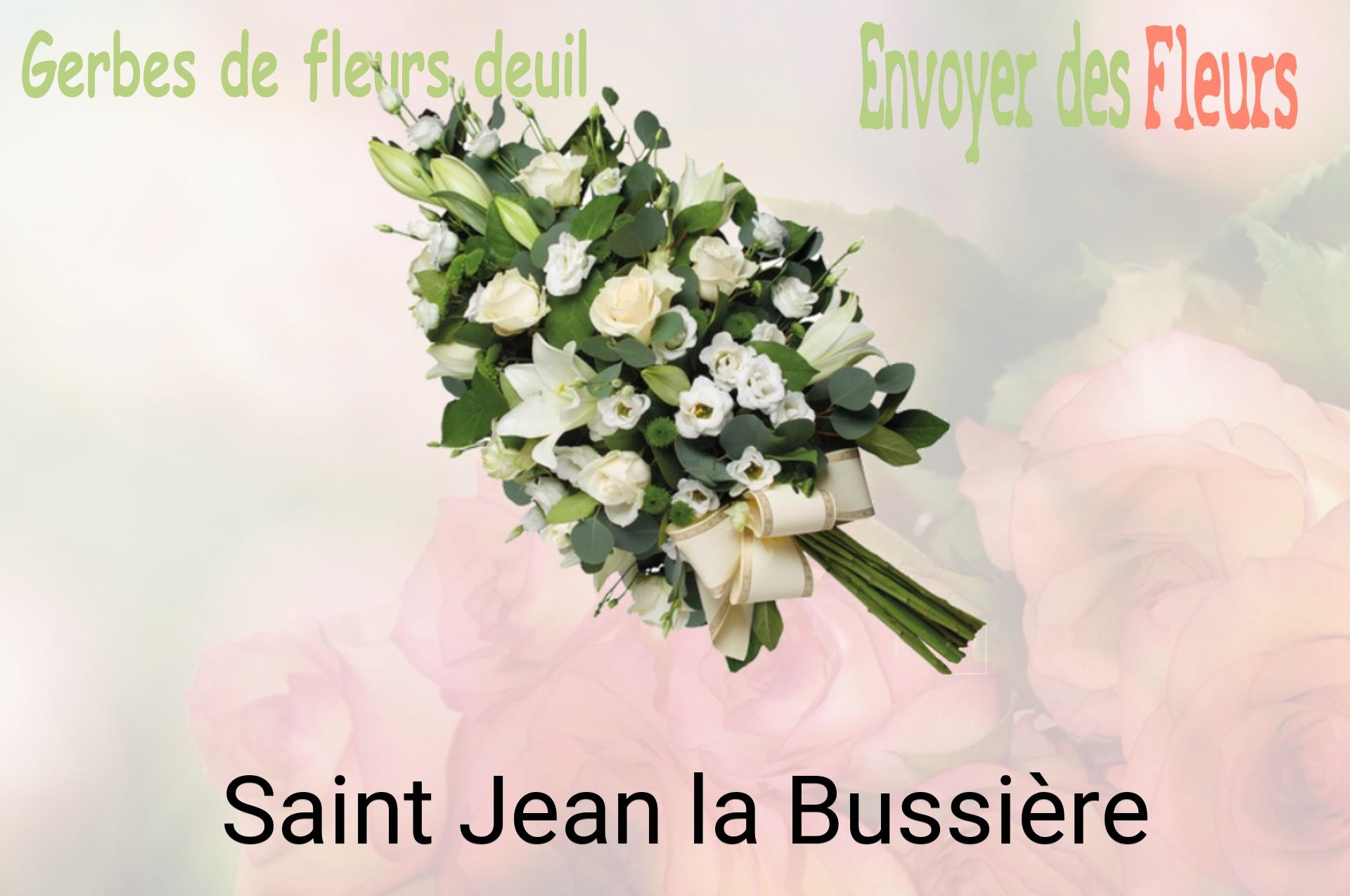 Gerbe de fleurs de deuil livrée à Saint-Jean-la-Bussière
